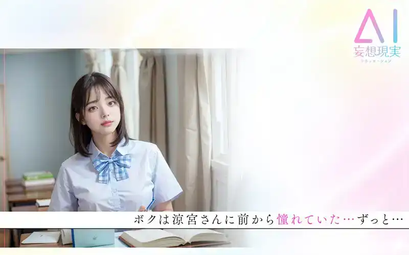 KMAI-001 【妄想AI】發生在我這個垃圾身上的奇跡 - 和SSS顏值的超級美少女放課後的做愛 ~ 涼宮花戀的劇照12