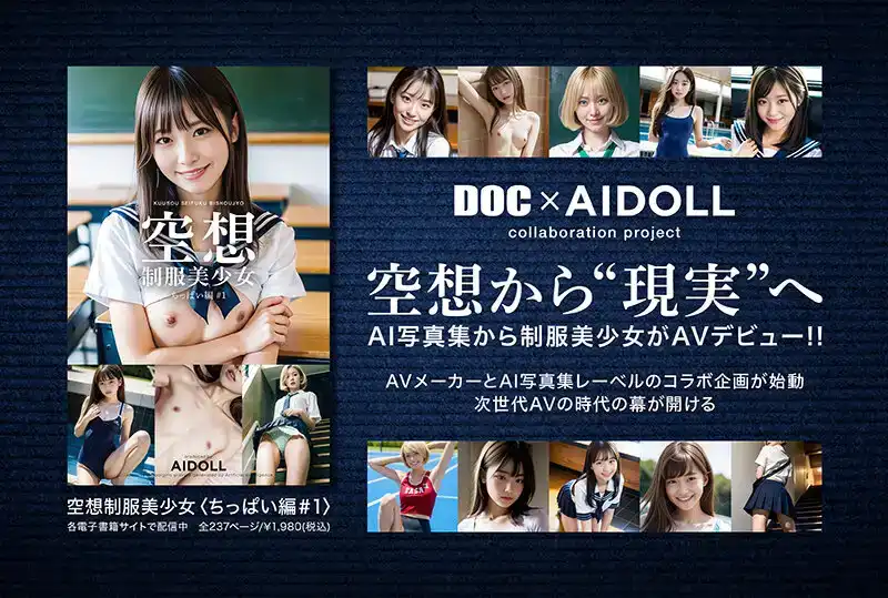 DAL-001 【AI寫真集発！】空想制服美少女AI MODEL AV DEBUT 電子寫真書廠生成的AI美少女AV出道的劇照12