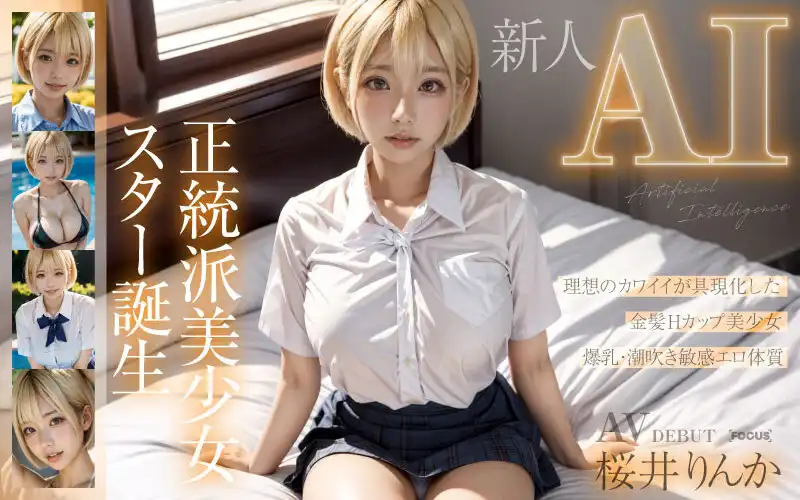AIFOCS-002 【新人AI】正統AI美少女明星的誕生，金發Hcup ~ 桜井りんか的劇照16