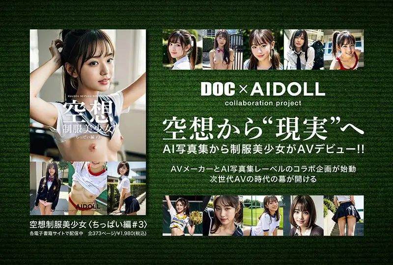 DAL-003 空想制服美少女AI MODEL AV DEBUT 貧乳編 #2～電子書中誕生的制服美少女……的劇照12