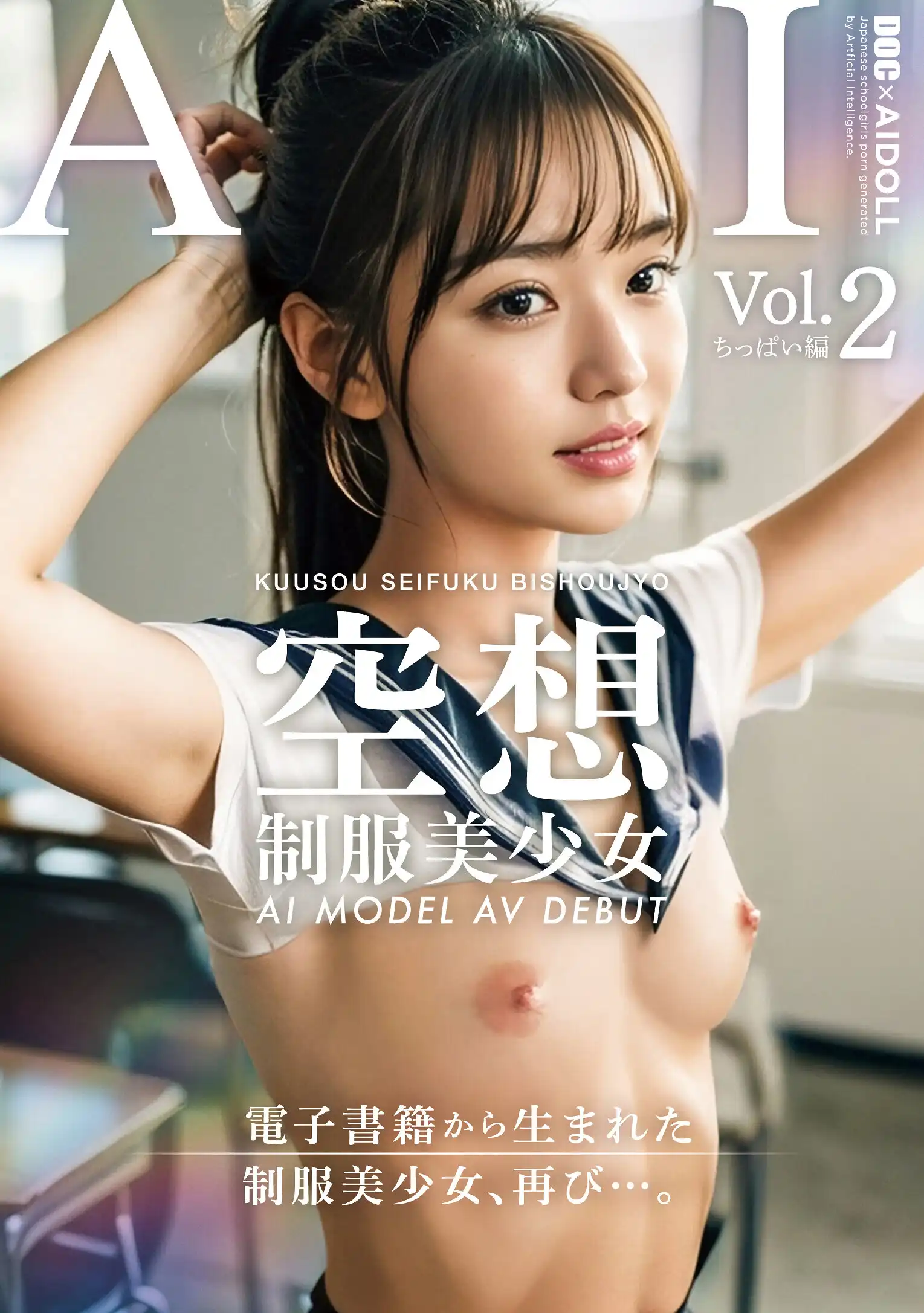 DAL-003 空想制服美少女AI MODEL AV DEBUT 貧乳編 #2～電子書中誕生的制服美少女……的劇照13