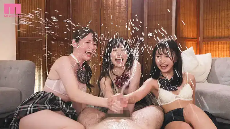 MIAB-417 「喝我們的尿啦」頑皮J系妹子用唾液·汗水·體液狂潑！甜抖S聖水後宮學園 ~ 沙月惠奈 由良佳奈 上阪芽衣的劇照1